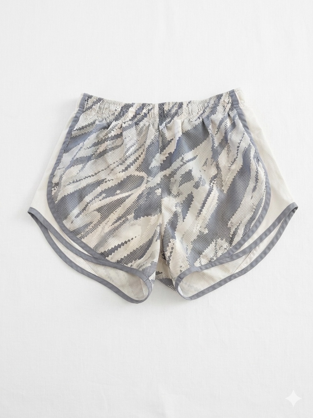 ✨3 for $15✨ Nike Dri-FIT Tempo Running Shorts - Gray/White Abstract Print Size S
